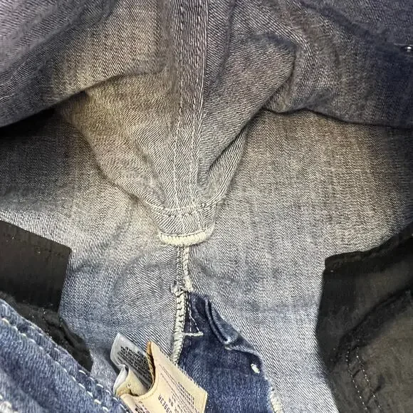 Miss Me Jeans Women's 27x31 (4) Blue Easy Boot Embellished Fleur de Lis Blingy - Picture 10 of 15